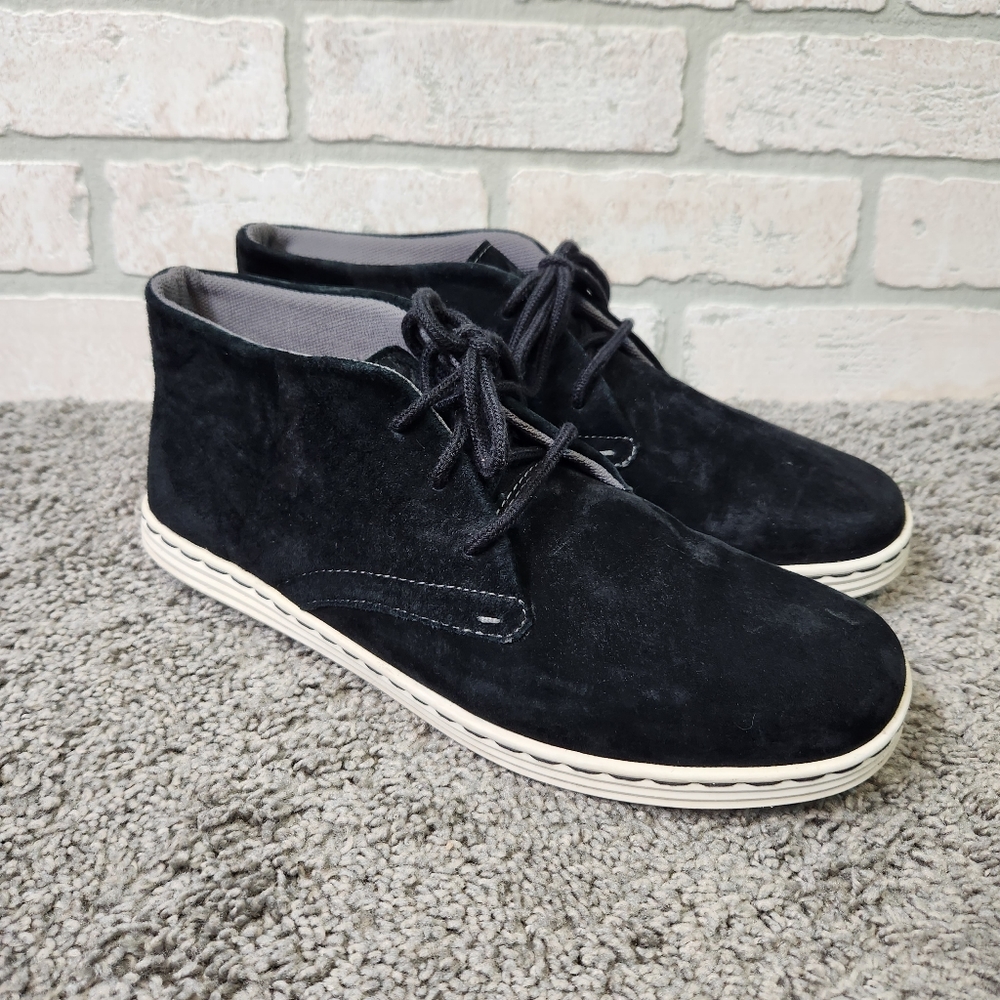 Sebago Mens Black Suede Lace Up Ankle Boot Size 10.5